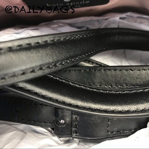 KATE SPADE PENGUIN CROSSBODY BLACK FROSTY WHITE - Picture 6 of 8